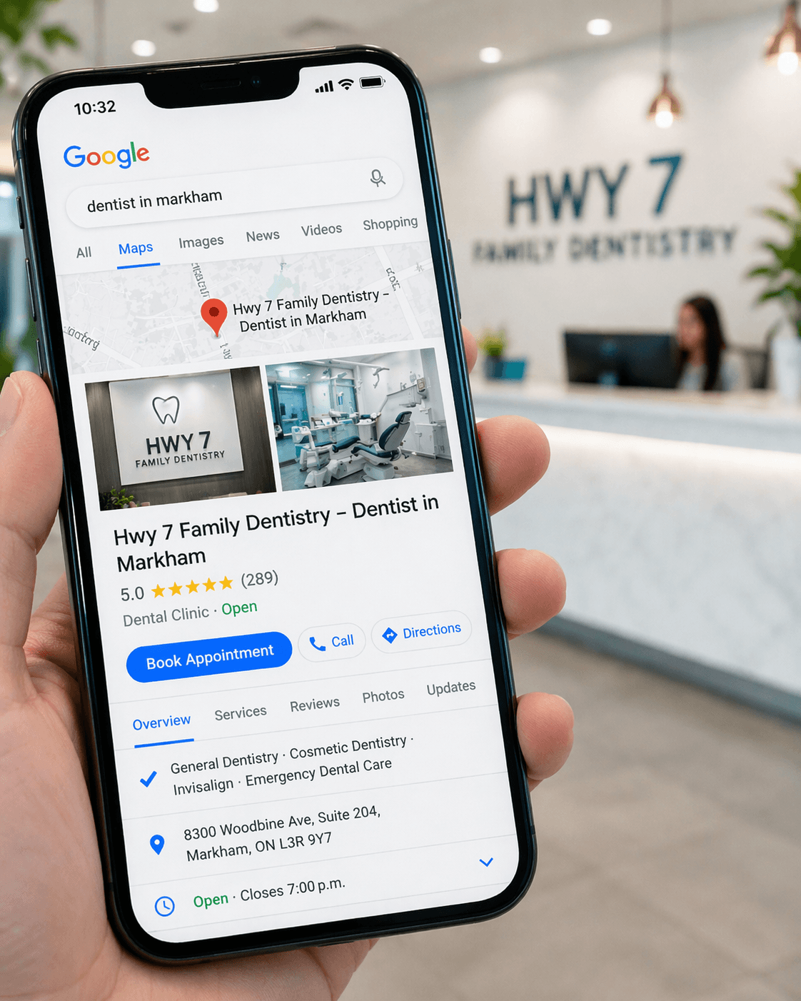 hwy7-family-dentistry-google-maps-listing
