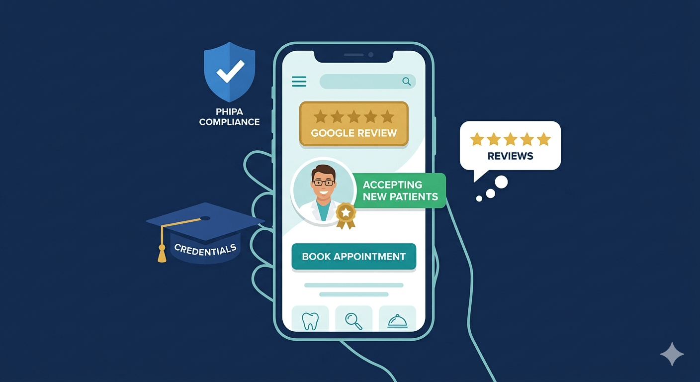 dental-website-trust-elements-reviews-credentials-design