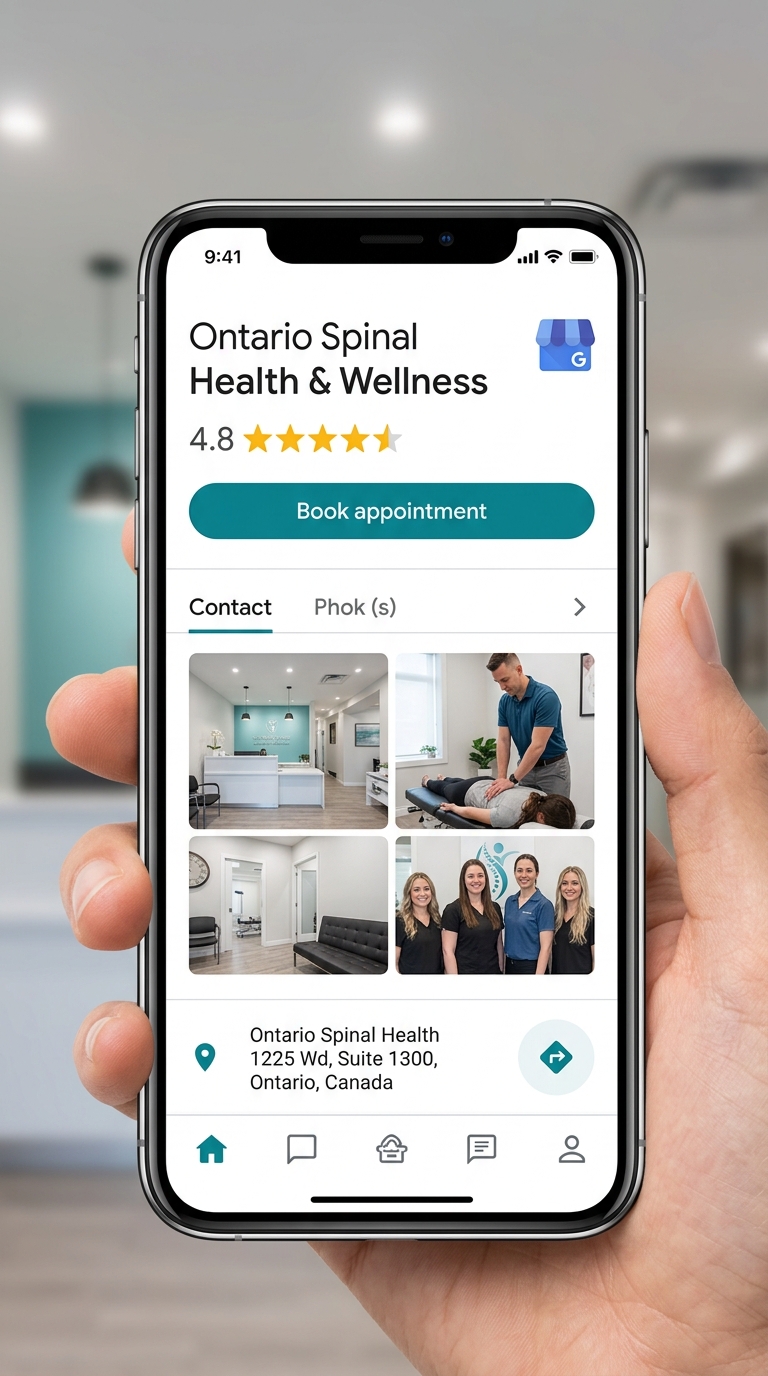 Optimised Google Business Profile for an Ontario chiropractic clinic
