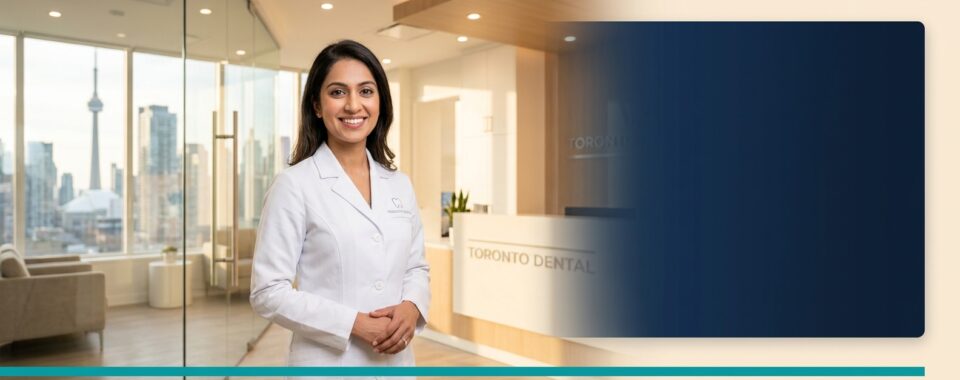 Toronto dental professional in a modern clinic representing BizStori dental SEO near me services